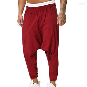 Mäns byxor män lösa baggy byxa män solid plus size harem joggar sport fitness casual streetwear hip hop byxa bred ben