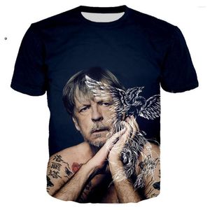 T-shirt da uomo 2022 Rock Renaud Schan Camicia da uomo estiva stampata in 3D T-shirt moda Hipster T-shirt cool / Abbigliamento da strada Top Abbigliamento uomo