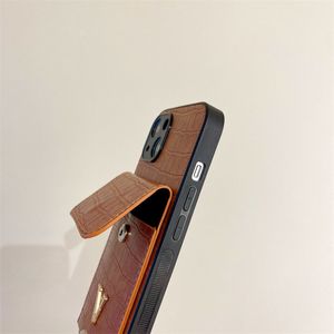 حالات الهاتف المصمم الجلدي لـ iPhone 14 Pro Max Cases 13 12 11 XS XR 7 8 Plus Card Bag Cover