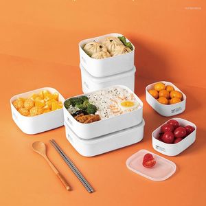 Aufbewahrungsflaschen aus Kunststoff für Kühlschrank, Obstchips, Mikrowelle, Lunchbox, rechteckig, wasserdicht versiegelt mit Deckel