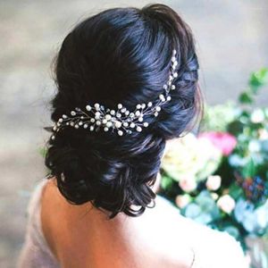 Cabeças de cabelo acessórios para cabelos de casamento prata pearl pente elegante e elegante coceira maquia
