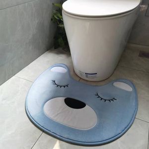 Dywany 50x50 cm w kształcie litery U kwiatowy dywan łazienkowy maty do kąpieli przeciwpoślizgowej dywany toalety cokoł