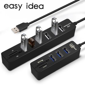 Hub 3.0 Multi USB Splitter High Speed 3 6 Ports 2.0 Hab TF SD Card Reader All In One For PC Computer Accessories