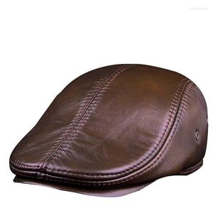 Berretti di design da uomo in vera pelle berretto di marca Sboy / berretto / cappello da tassista / cappello da golf cappelli invernali caldi con orecchie berretti