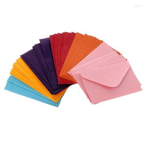 Confezione regalo 50 fogli Carta fissa vintage 2,4'' X 4'' Buste colorate Set per biglietti d'auguri di nozze Inviti Drop