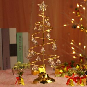 Weihnachtsdekorationen, LED-Kristall-Baum-Licht-Lampe, kreativer klarer Diamant-Form-Tischständer für Heimdekoration, Schreibtisch-Geschenk
