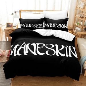 Bettwäsche-Sets Maneskin Bettwäsche-Set Einzelbett Twin Full Queen King Size Bettset Aldult Kid Schlafzimmer Bettbezug-Sets italienisches römisches Band Maneskin 221010