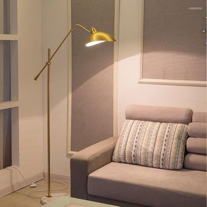 Lampy podłogowe lampa przemysłowa nordycka prosta marmurowa podstawa stojąca regulowana długość złota foyer stojak e27 pokój metalowe światło