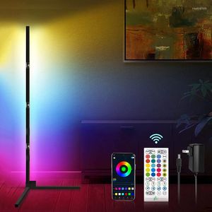 مصابيح أرضية حديثة مصباح زاوية LED 150 سم RGB لون يقف لغرفة المعيشة مع ديكور المنزل غرفة نوم عن بعد باهتة