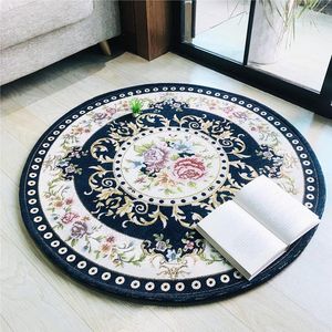 Carpets Jacquard Home Living Room Carpet Floor Decor Round Rug Sofa Chairs Area Mat Luxury Bedroom Alfombra Tapetes Diam 80/100/120cm