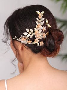 Headpieces Vintage Gold Hair Comb and Pins Wedding Rhinestones Hoofdtooi Accessoires voor Noble Women Bridal Fascinator