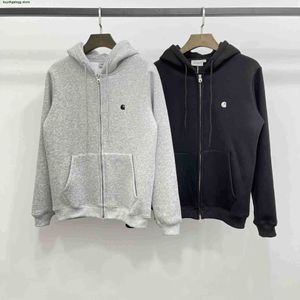 Männer und Frauen Hoodies 2022 Mode Europäische Amerikanische Marke Carhart Herbst Winter Neue Zipper Strickjacke Pullover Baumwolle Wolle Plüsch verdickte Sport Grundlegende Jacke