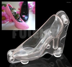 Bakningsverktyg Big Size 3D Lady High Heels Shoe Shoe Shform Plastic Chocolate Mold Cake Decoration Candy Jelly Polykarbonate Pastry