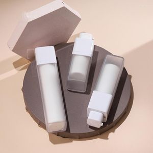 Storage Bottles Airless Pump Cosmetic Container Frosted Double-layer Thickened Square 15ml 30ml 50ml Lotion Empty Bottle PET Plastic