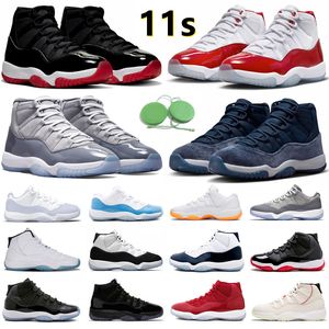 11 s Mens Basketball Shoes Cherry Midnight Navy Cool Grey Pure Violet Citrus Legend Gamma UNC Blue Bred Cap Gown Concord Space Jam Men Women Trainer Sports Sneakers