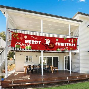 Decorazioni natalizie Lettera di Babbo Natale Portico Porta Sfondo Appeso Banner Decorazioni per feste Forniture natalizie