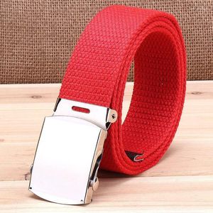 Belts High Quality Women Men Knitted Silver Automatical Buckle Belt Woven Canvas Elastic Braided Stretch Plain Webbing StrapBelts