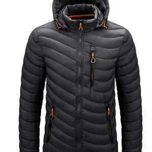 Mens Down Parkas Waterproof Winter Men Hooded Jacket Män varm bomullsrock Male Color Mens Jackets 221010