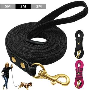 Dog Collars Tracking Leash For Large Dogs Nylon Pet Walking Leads Training Recall Rope Non-Slip 2m 3m 5m