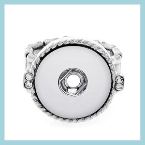 Band Rings st New Fashion Snap Jewelry Ring Flexibel Justerbar mm Button Metal Siery Party Charm Drop Delivery DH5L8