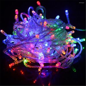Strings LED String Fairy Lights 10M 20M 30M 50M Strip Pink Purple With EU 220V Plug For Christmas Tree Light Blue Controller