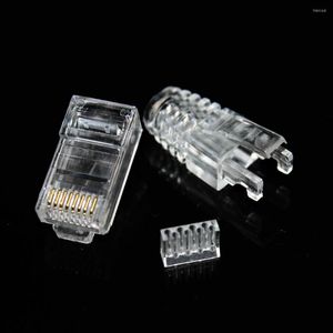 Computer Cables Oullx Cat6 RJ45 Connector Three Piece Suit UTP Gold Plated Ethernet Network RJ Plug Crystal Heads Crimper In
