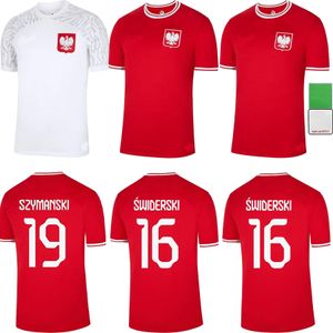 2022 Polen Soccer Jerseys Lewandowski Milik Men Kit Home Away 22 23 Red White Zielinski Youth Children Piszczek Jersey Grosicki Football Shirts Uniforms