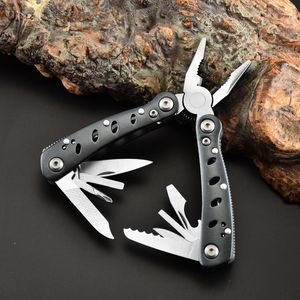 Outdoor Gadgets Multitool with Spring-Action Pliers and Knives Black Camping Stainless Steel EDC Gear with Nylon Sheath