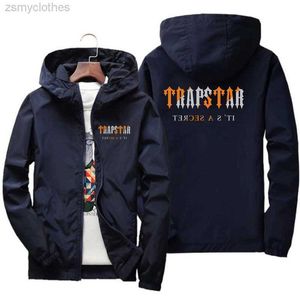 Jacket Men's Top Jacket Men's Fashion Outdoor Clothing Funny Windbreaker Hoodie Thin Hooded Coat TRAPSTAR