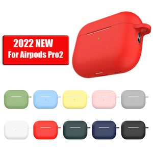 Headset Tillbeh￶r Silikon Anti-Fall Fall f￶r Apple Earphone AirPods Pro2 2022 AirPods Pro 1 2 3 Air Pod Charging Box Cases