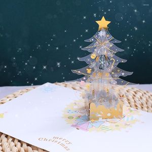 Greeting Cards Creative 3D Christmas Tree Festival Year Postcard Holiday Thank You Decoration