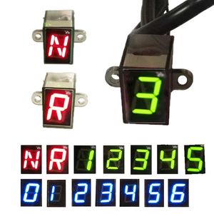 0-6/N-6/NR-5 Geschwindigkeit Schwarz Universal Motorrad Digitalanzeige LED Off-Road Motorc Licht Neutral Ganganzeige