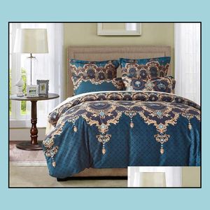 Bedding conjuntos de roupas europeias 3 PCs Cama de cama roupas de cama DUVET ER travesseiro Rainha e entrega de queda de tamanho King 2022 Home Garden Tex Dhoov