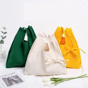 Evening Bags Women Canvas Handbags Reusable Vest Shopping Tote Bolsas De Tela Eco Shopper Bolso Environmental Protection Summer Shouler Bag