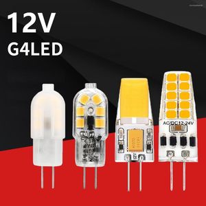 1-10pcsミニLED G4 COBランプ1.5W 3WバルブAC DC 12V 24Vキャンドルライトシャンデリアスポットライトのために30W 40Wハロゲンを交換