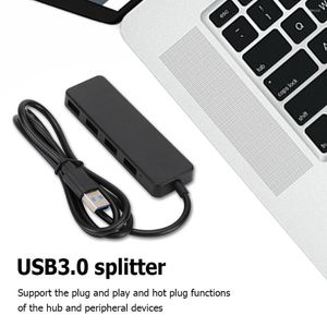 Ultra-Thin Hub USB 3.0 Dock Station 4 Port Extender High Speed ​​for Computer Laptop Desktop PC Adapter