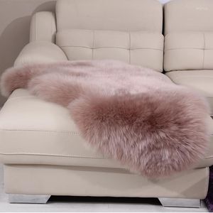 Mattor Real Wool Sheepskin Mattor SOFA CUSHION PURE PUL Mattan fluffig matta mjuk stol vardagsrum sovrumsplan golvmatta anpassad