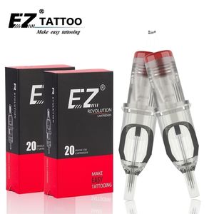 Tattoo Needles EZ Tattoo Needles Revolution Cartridge Needles Curved Round Magnum #10 030mm for system Tattoo Machines and grips20 pcs box 221011