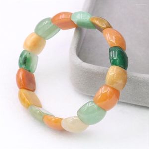 Stand Natural Stone Jades Agates arcares bracelet Perbe bracelet Femmes Yoga Bijoux anion Cha￮ne de corde Gift Anniversaire 7.5 pouces Y1055