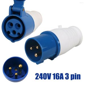 Lamph￥llare 240V 16A 3PIN 2P E IP44 Vattent￤t manlig kvinnlig elektrisk anslutning Kraft Anslutande Industrial Plug Socket Earth Earth