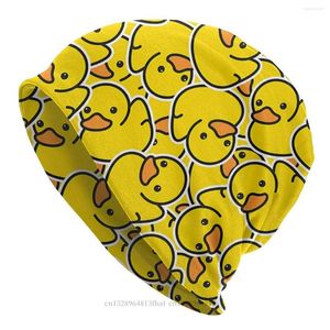 Beralar Gotik Açık Beanie Şapkalar Sarı Klasik Kauçuk Ördek Kafataları Beanies Şapka Bonnet Özel Kapaklar Erkek Kadın Kulaklıkları