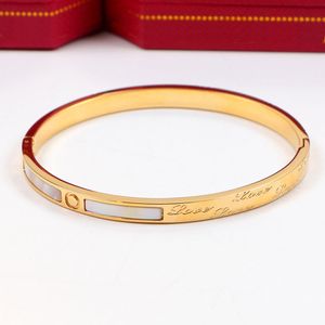 Charm Bangle Luxury Shell Designer Fashion для девочек Женщины 18 тыс. Золотые мужские золотые браслеты серебряные черные белые красно -зеленые бренды браслет свадебные ювелирные украшения