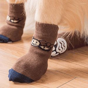 Dog Apparel Large Pet Four Seasons Aparência da moda Beeking Anti-Grasping Cartoon Anti-Slip Sock