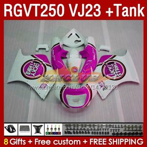 Tankverkleidungsset für Suzuki RGVT250 RGV-250CC SAPC 1997–1998 Karosserien 161Nr.135 RGV-250 RGV250 VJ23 RGVT-250 1997 1998 RGVT RGV 250CC 250 CC 97 98 ABS-Verkleidung rosa glänzend