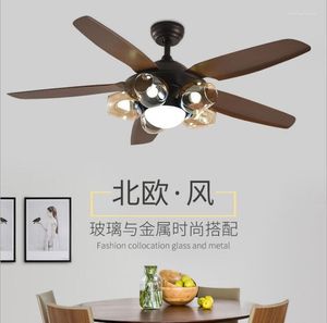 Pendant Lamps Led Ceiling Fan Light Living Room Dining Bedroom Chandelier Home Mute American