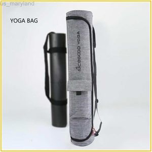 Yoga Bags 2022 Yoga Mat Gym Bag with Side Pockets Waterproof Carrier Durable Canvas Cotton Yoga Backpack Carry Strap Drawstring L221011
