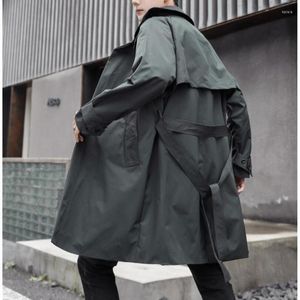 メンズトレンチコートブランド衣類メンズスプリング高品質のコート/オスのスリムフィット長いシングルブレストジャケット/マンレジャーコートS-2xl