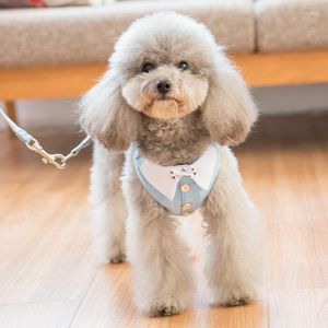 Dog Collars Adjustable Harness Vest Bow Tie Pet Traction Rope Training Walk Leash Puppy Collar Breathable Cat Suppliers