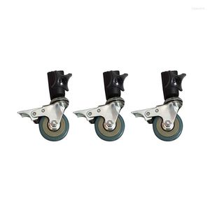 Tripods FFYY-3PCS 22mm Po Studio Universal Caster Wheel Tripod Pulley Heavy Duty For Light Stands/Studio Boom