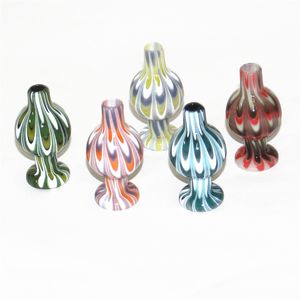Hookahs 25 mm od węglowodanów Kolorowanie Kolorowe szklane bąbelkowe zakrętki do fazowanej krawędzi kwarc Banger Dab Rig Water Bong Ash Catcher Glass Bowl